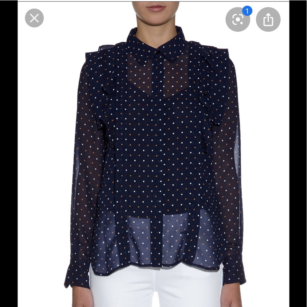 See by Chloe | Georgette Blouse Polka Dot Ruffles